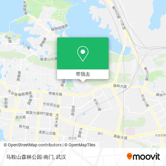 马鞍山森林公园-南门地图