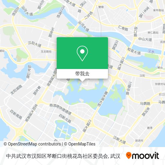 中共武汉市汉阳区琴断口街桃花岛社区委员会地图