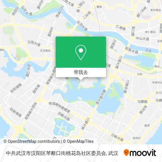 中共武汉市汉阳区琴断口街桃花岛社区委员会地图