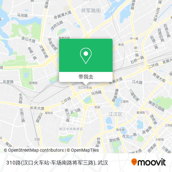 310路(汉口火车站-车场南路将军三路)地图