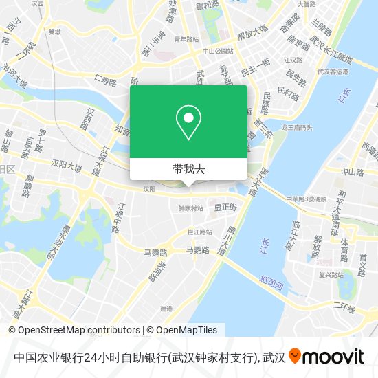 中国农业银行24小时自助银行(武汉钟家村支行)地图