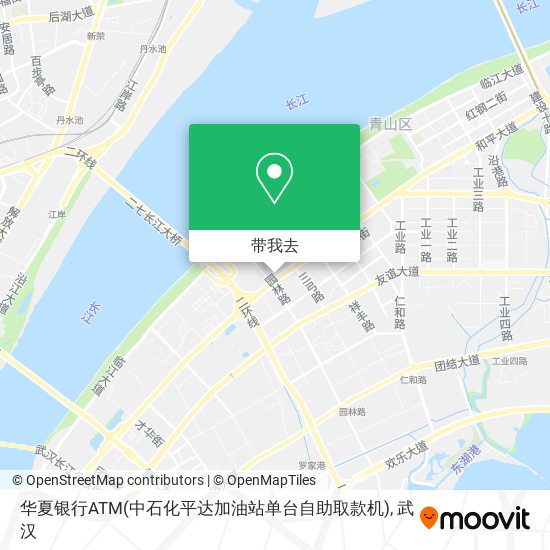 华夏银行ATM(中石化平达加油站单台自助取款机)地图