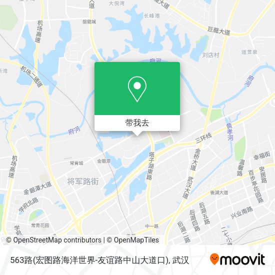 563路(宏图路海洋世界-友谊路中山大道口)地图