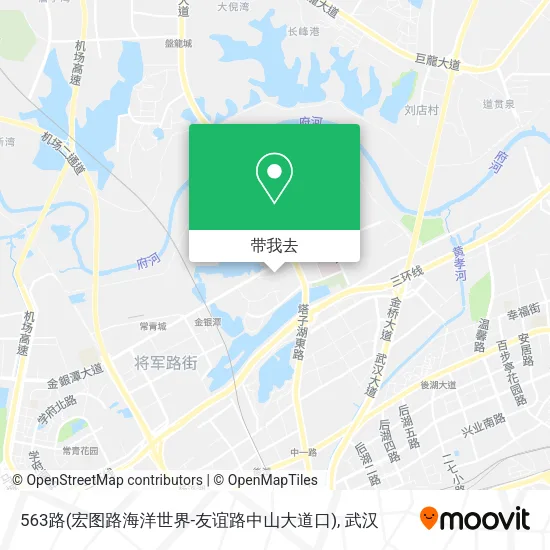 563路(宏图路海洋世界-友谊路中山大道口)地图