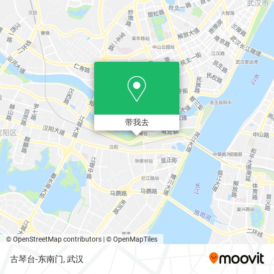 古琴台-东南门地图