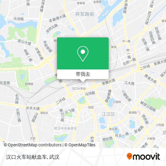 汉口火车站献血车地图