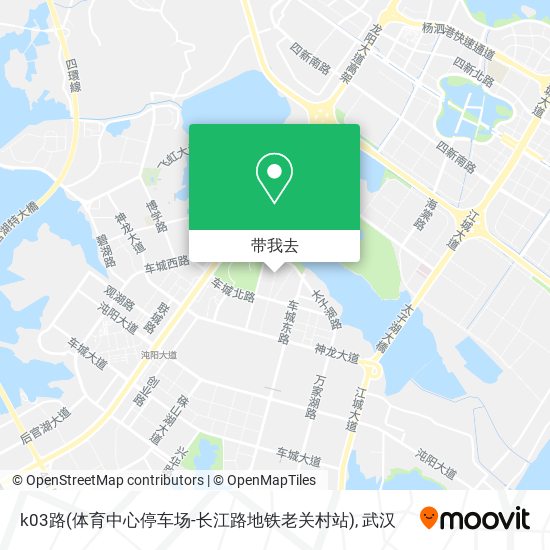 k03路(体育中心停车场-长江路地铁老关村站)地图