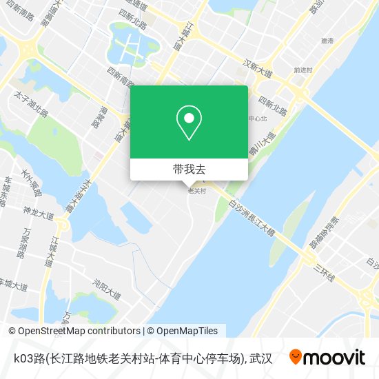 k03路(长江路地铁老关村站-体育中心停车场)地图
