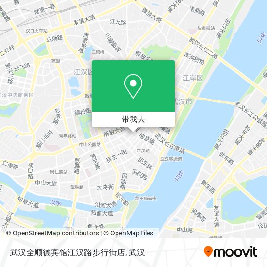 武汉全顺德宾馆江汉路步行街店地图