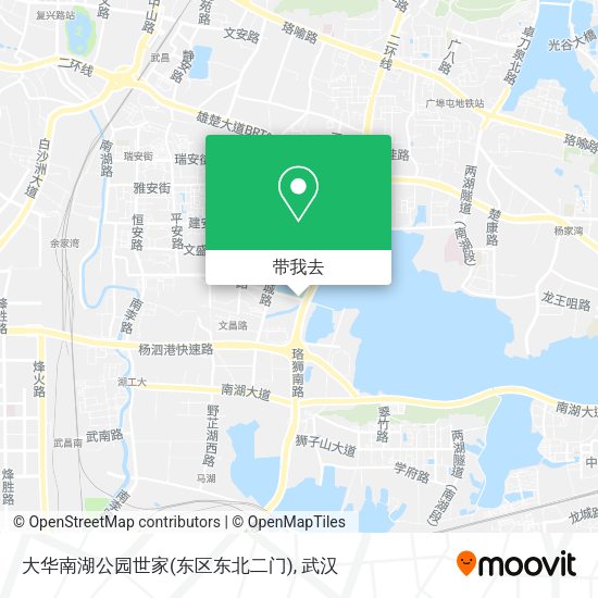 大华南湖公园世家(东区东北二门)地图