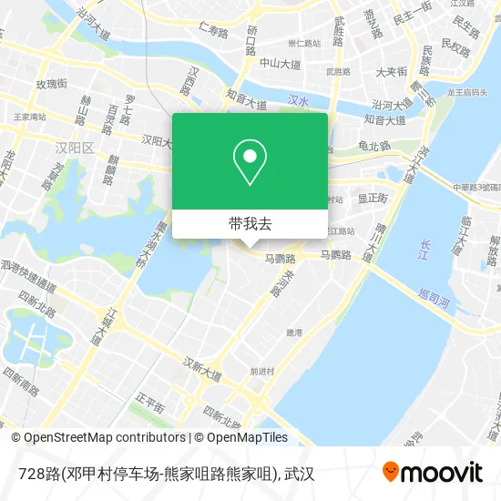 728路(邓甲村停车场-熊家咀路熊家咀)地图