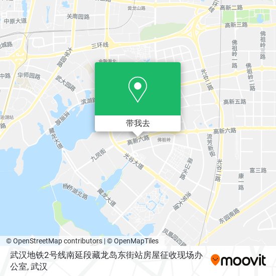 武汉地铁2号线南延段藏龙岛东街站房屋征收现场办公室地图