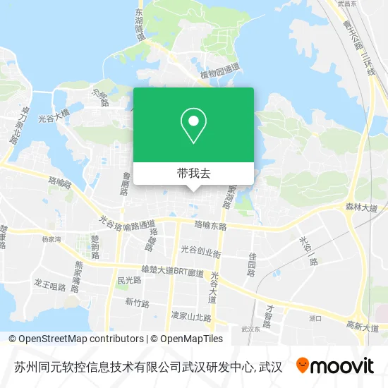 苏州同元软控信息技术有限公司武汉研发中心地图