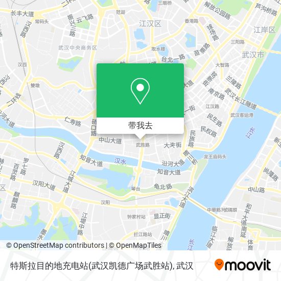 特斯拉目的地充电站(武汉凯德广场武胜站)地图