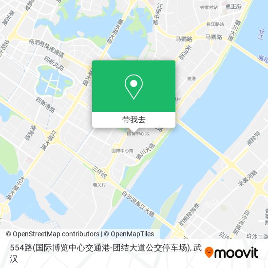 554路(国际博览中心交通港-团结大道公交停车场)地图