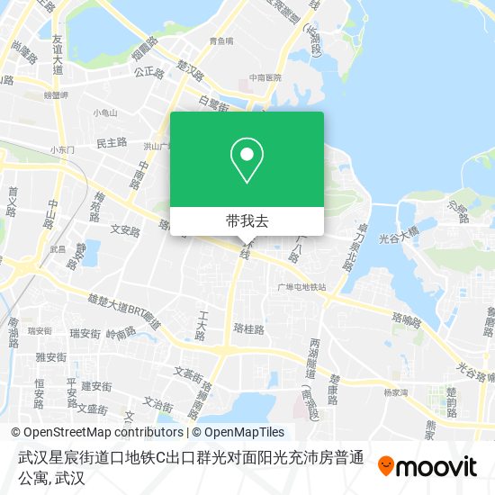 武汉星宸街道口地铁C出口群光对面阳光充沛房普通公寓地图