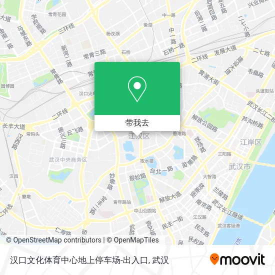 汉口文化体育中心地上停车场-出入口地图