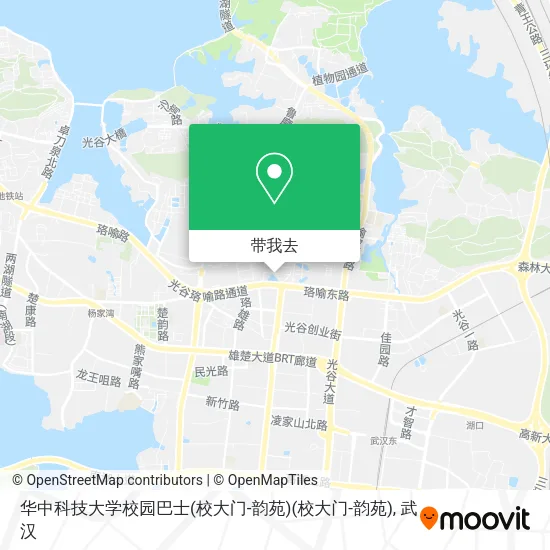 华中科技大学校园巴士(校大门-韵苑)(校大门-韵苑)地图