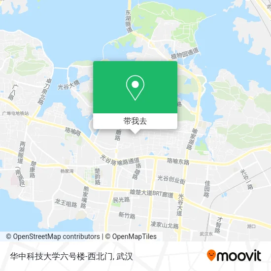 华中科技大学六号楼-西北门地图