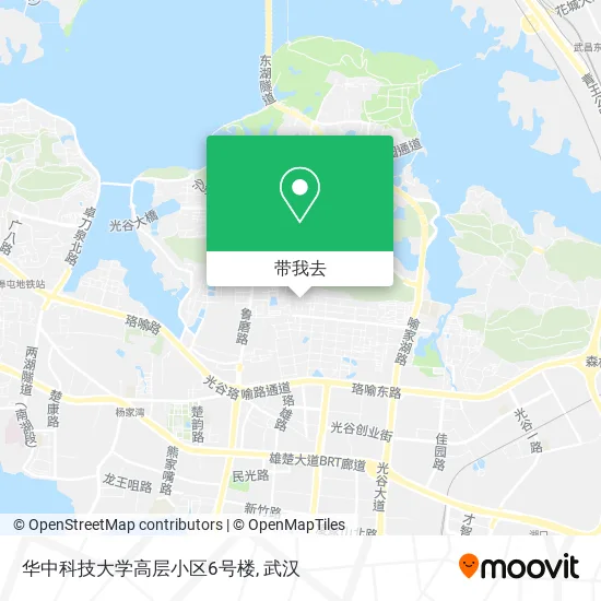 华中科技大学高层小区6号楼地图