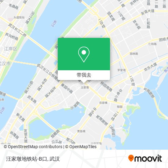 汪家墩地铁站-B口地图