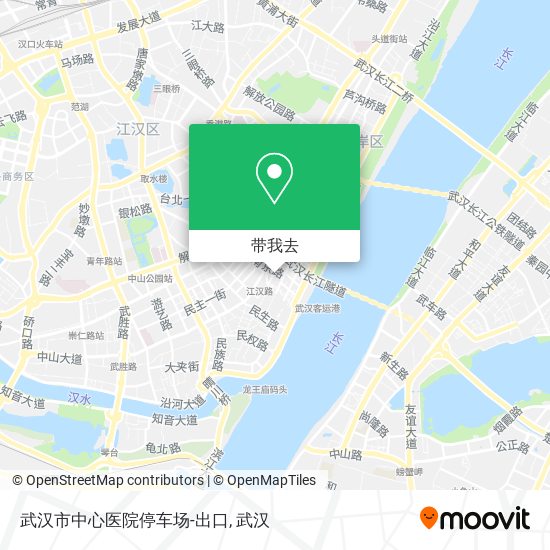 武汉市中心医院停车场-出口地图