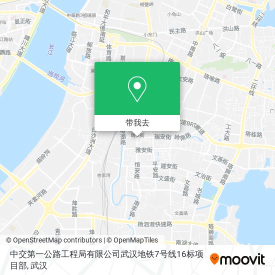 中交第一公路工程局有限公司武汉地铁7号线16标项目部地图