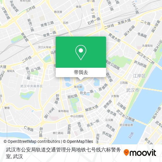 武汉市公安局轨道交通管理分局地铁七号线六标警务室地图