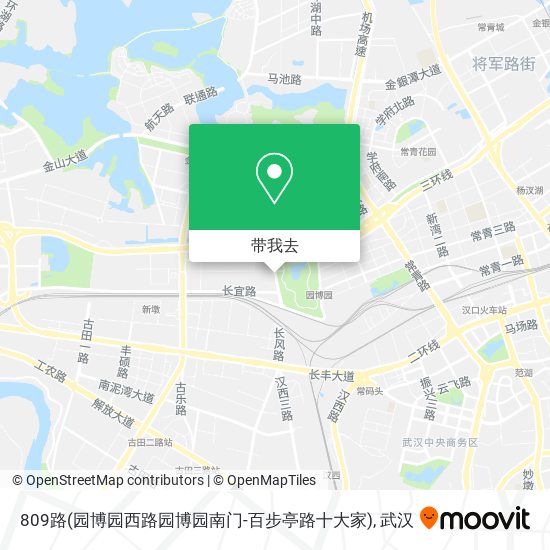 809路(园博园西路园博园南门-百步亭路十大家)地图