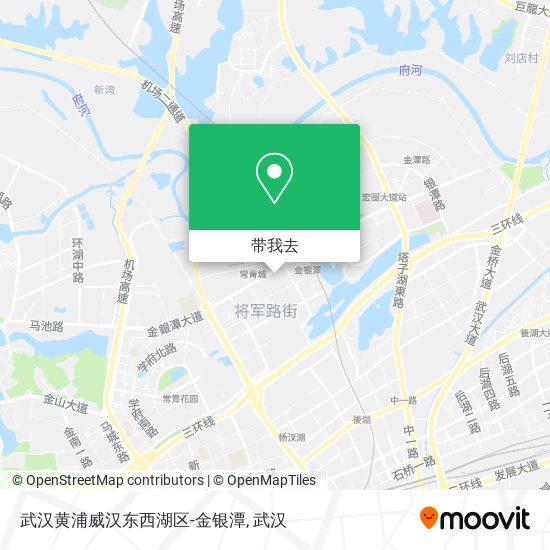 武汉黄浦威汉东西湖区-金银潭地图