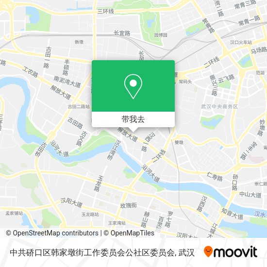 中共硚口区韩家墩街工作委员会公社区委员会地图