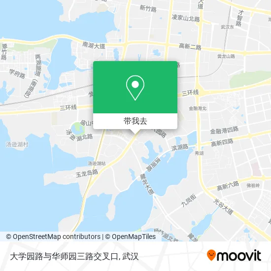 大学园路与华师园三路交叉口地图