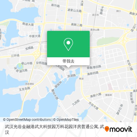 武汉光谷金融港武大科技园万科花园洋房普通公寓地图