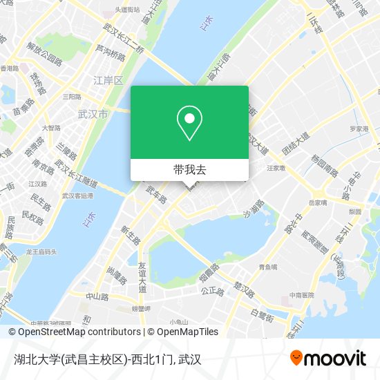 湖北大学(武昌主校区)-西北1门地图