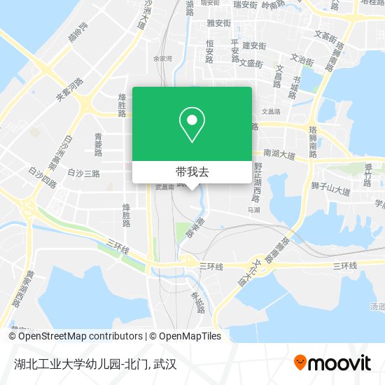 湖北工业大学幼儿园-北门地图