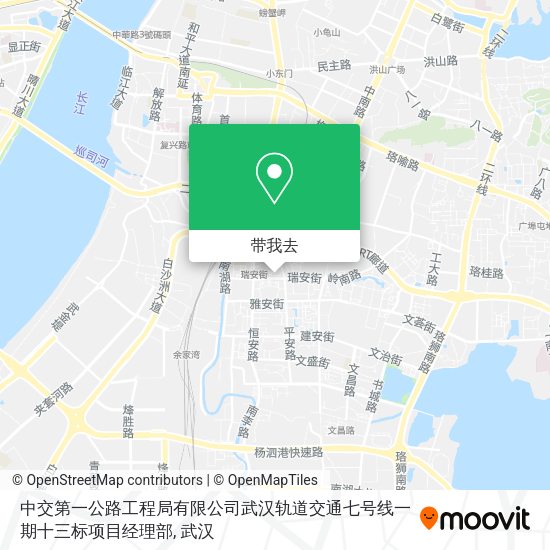 中交第一公路工程局有限公司武汉轨道交通七号线一期十三标项目经理部地图