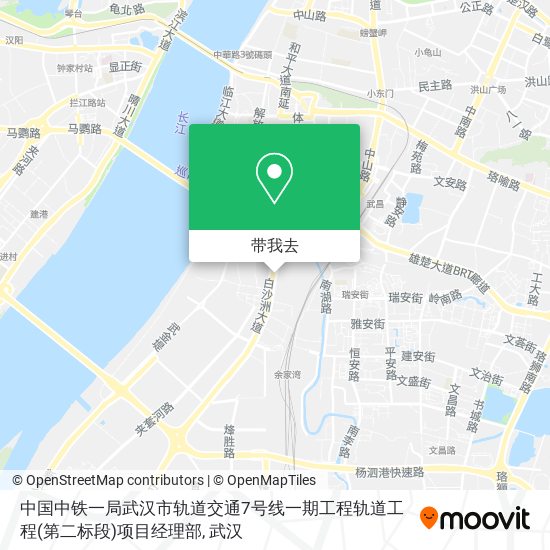 中国中铁一局武汉市轨道交通7号线一期工程轨道工程(第二标段)项目经理部地图