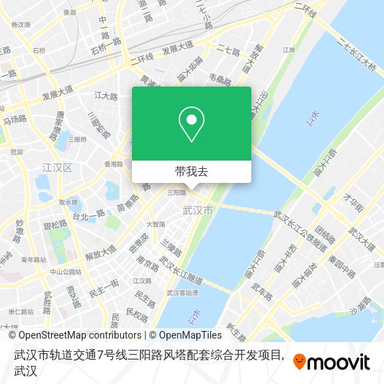 武汉市轨道交通7号线三阳路风塔配套综合开发项目地图
