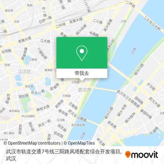 武汉市轨道交通7号线三阳路风塔配套综合开发项目地图