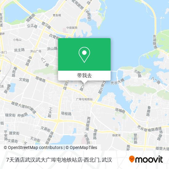7天酒店武汉武大广埠屯地铁站店-西北门地图