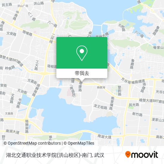 湖北交通职业技术学院(洪山校区)-南门地图