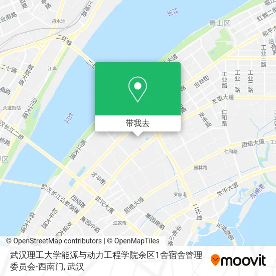 武汉理工大学能源与动力工程学院余区1舍宿舍管理委员会-西南门地图