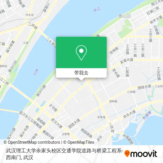 武汉理工大学余家头校区交通学院道路与桥梁工程系-西南门地图