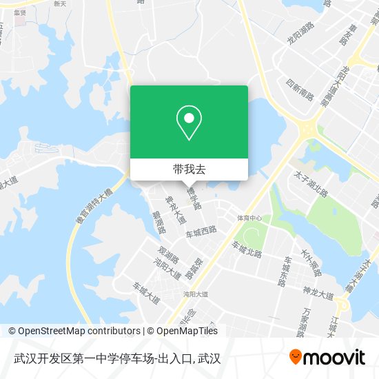 武汉开发区第一中学停车场-出入口地图