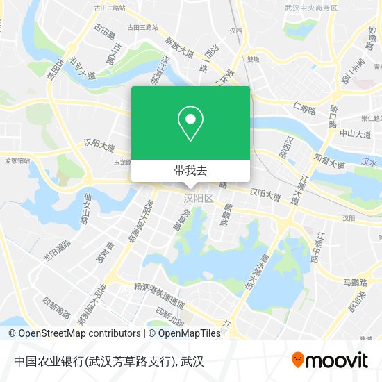 中国农业银行(武汉芳草路支行)地图