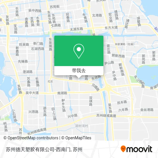 苏州德天塑胶有限公司-西南门地图