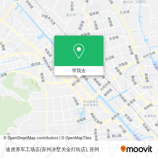 途虎养车工场店(苏州浒墅关金灯街店)地图