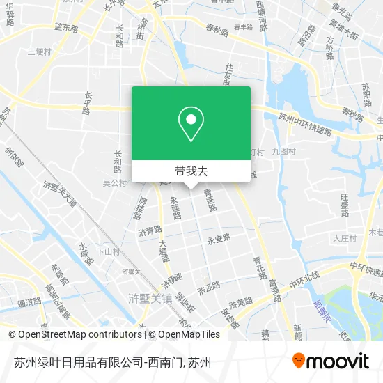 苏州绿叶日用品有限公司-西南门地图