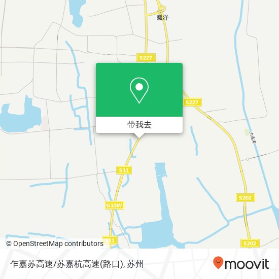 乍嘉苏高速/苏嘉杭高速(路口)地图