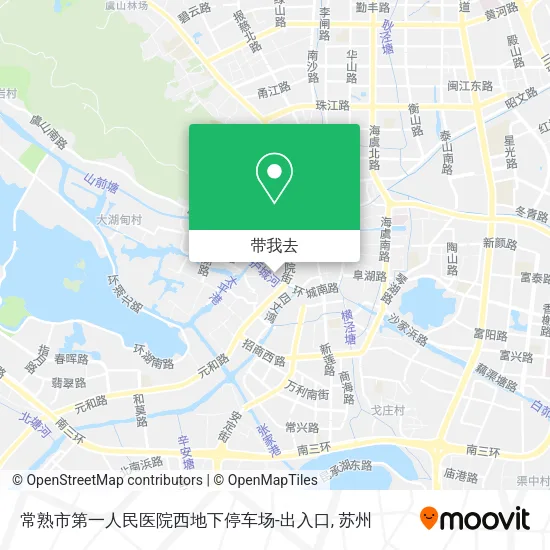 常熟市第一人民医院西地下停车场-出入口地图